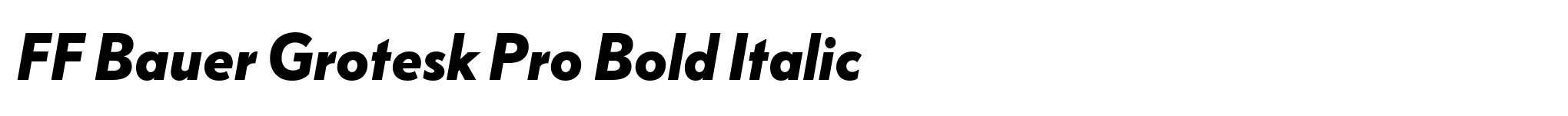 FF Bauer Grotesk Pro Bold Italic image